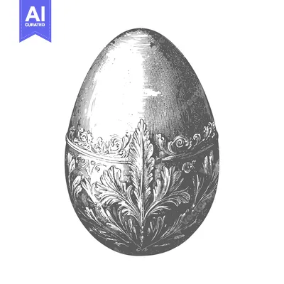 Aset premium populer: Ornate Easter Egg Design A Decorative Holiday Symbol
