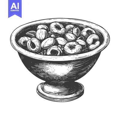 Popular premium asset: A Pedestal Bowl Filled With Assorted Nuts and Olives