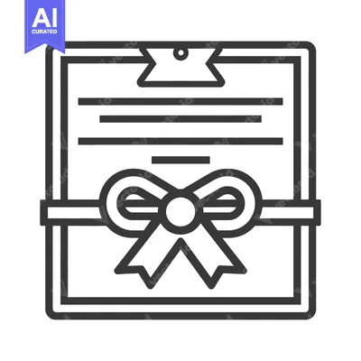 Aset premium populer: A formal certificate document displayed with a decorative ribbon