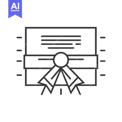 Aset desain premium: Certificate with a Ribbon and Seal