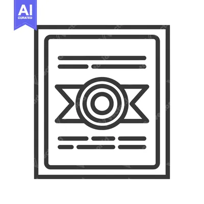 Aset premium populer: Certificate with Ribbon and Seal Icon