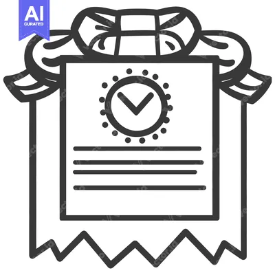 Aset premium populer: A formal document adorned with a decorative bow and a clock design