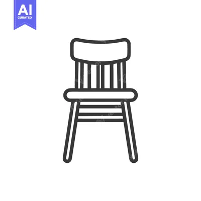 Popular premium asset: Minimalist Chair Icon: Simple Line Art Illustration on White Backgroun