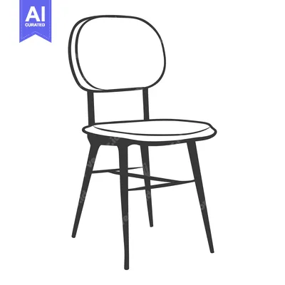 Popular premium asset: A simple illustration of a modern chair for sitting purposes