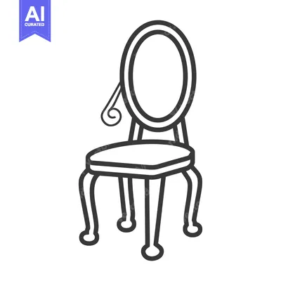 Aset premium populer: An elegantly designed antique chair with ornate back and legs