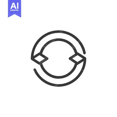 Circular Arrow Icon: Double Ringed Refresh Symbol in Minimalist Style
