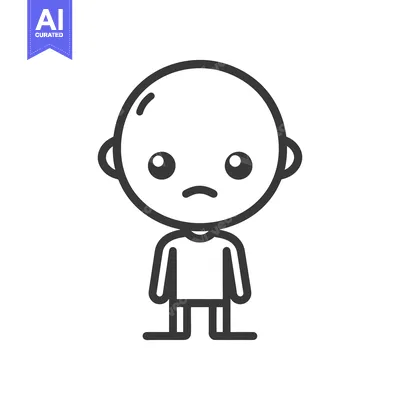 Popular premium asset: A simple illustration of a sad looking small character person