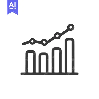 Aset premium populer: Ascending Bar and Line Graph Icon: Business Growth and Financial Succe