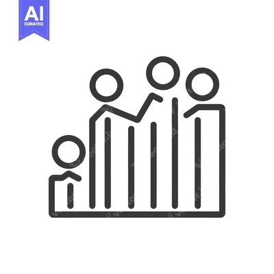 Premium design asset: A simple illustration of a growing team with increasing performance