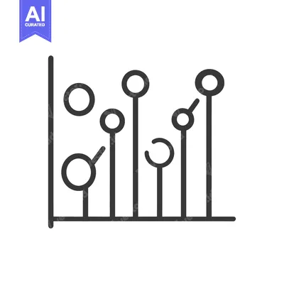Aset premium populer: Black and white chart showing statistical data elements rising