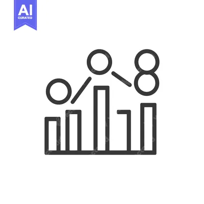 Aset desain premium: A graphical representation of data showing multiple connected data poi