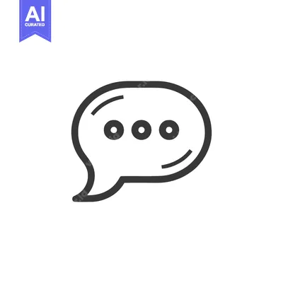 Aset premium populer: Minimalist Speech Bubble Icon with Ellipsis, Communication Symbol