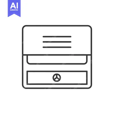 An illustration of a black and white pencil sharpener