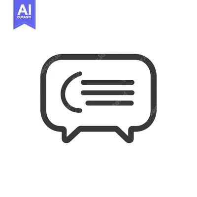 Aset desain premium: An illustration of a speech bubble with internal content represented