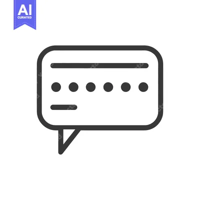 Aset premium populer: Simple Icon Representing Online Chat Communication Conversation Dialog
