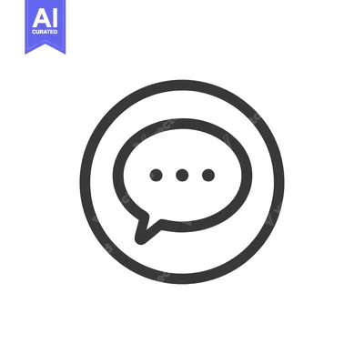 Popular premium asset: Minimalist Chat Bubble Icon with Ellipsis in Circle, Dark Gray on Whit