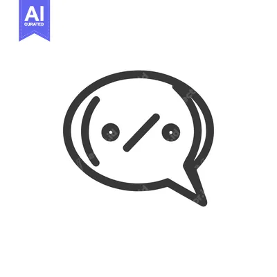 Aset desain premium: Discount Speech Bubble Icon: Bold Line Art for Sales Communication