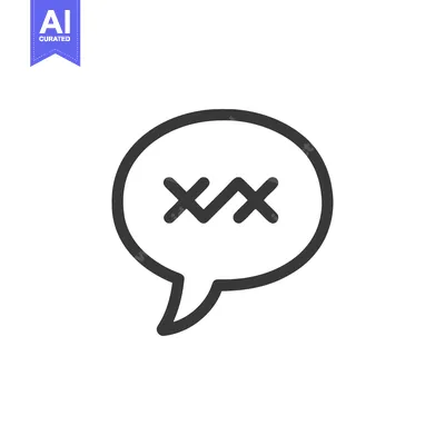 Aset premium populer: Chat Error Icon Line Art Icon  2074