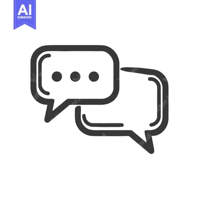 Aset premium populer: Minimalist Chat Bubbles Icon: Communication, Dialogue, and Message Exc