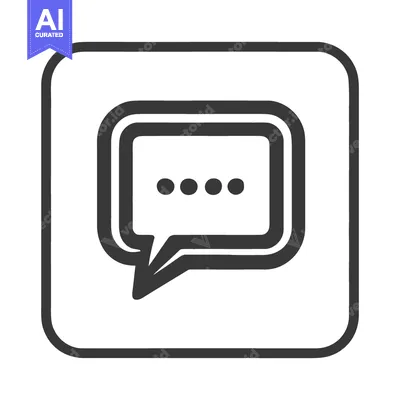 Aset premium populer: Minimalist Chat Bubble Icon with Ellipsis in Rounded Square Frame