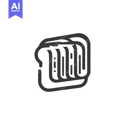 Popular premium asset: Minimalist Bread Sandwich Icon: Simple, Bold Outline on White Backgrou