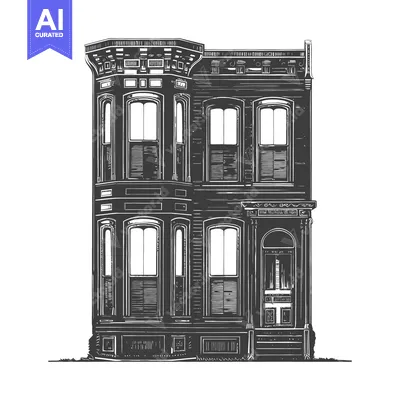 Popular premium asset: Elegant Victorian Style Two Story House Illustration