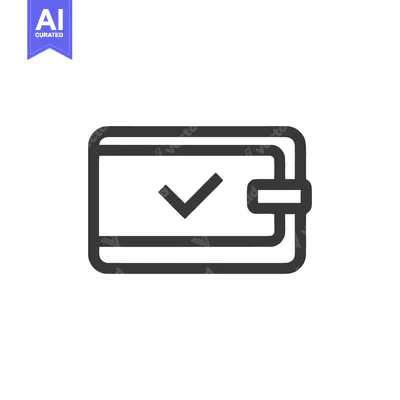 Popular premium asset: Wallet Icon with Check Mark: Financial Approval, Payment Success, Outl
