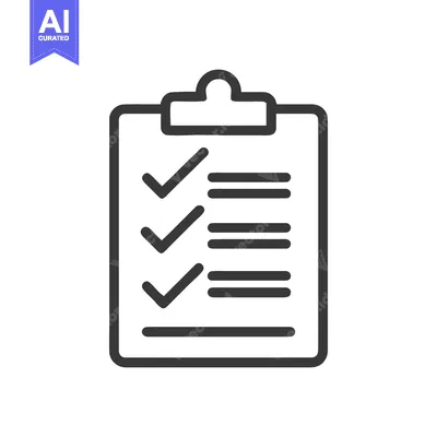 Aset premium populer: Checklist Icon Line Art Icon  2092