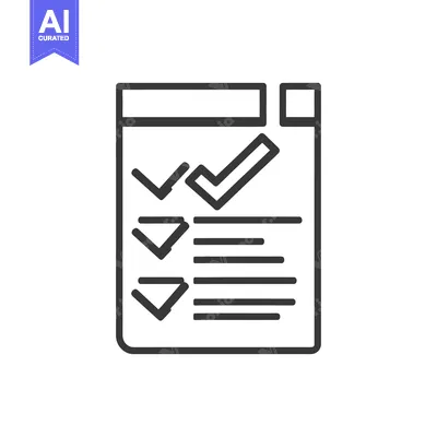 Premium design asset: A digital illustration of a checklist with checkmarks on the list