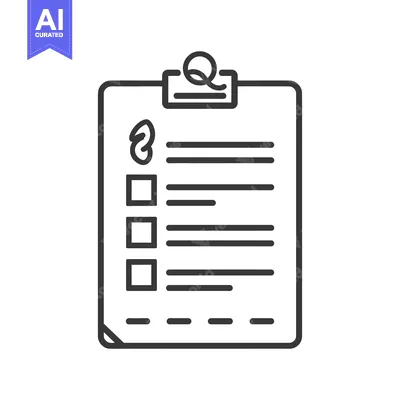 Aset desain premium: Checklist with a Leaf Icon on a Clipboard