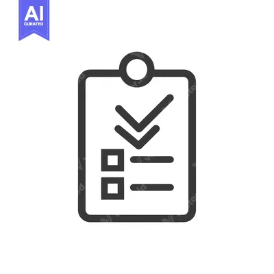 Premium design asset: Checklist with checkmark and two empty squares