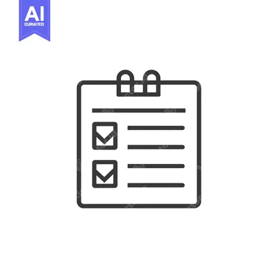 Aset desain premium: Checklist with two checked boxes and three blank lines
