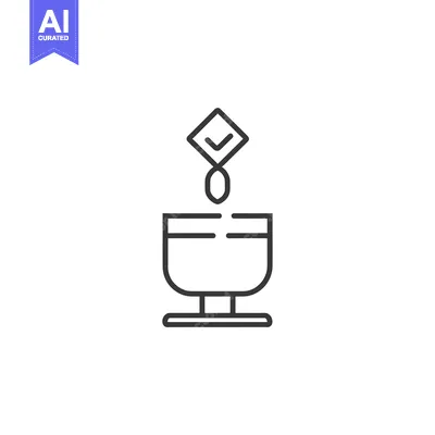 Aset premium populer: Checkmark Icon Dropping into a Cup