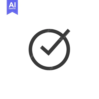 Aset desain premium: Check Mark Icon in a Circle