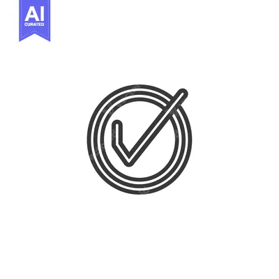 Aset premium populer: Checkmark Icon with Triple Outline Circle