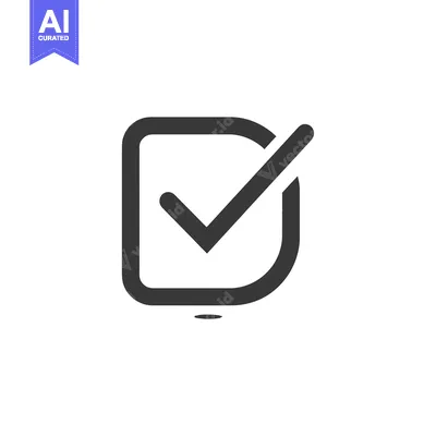 Aset desain premium: Checkmark in a Square Icon