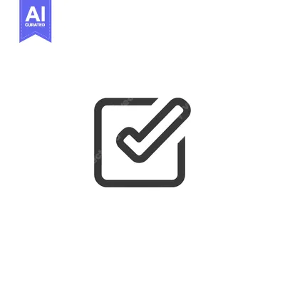 Aset premium populer: Check Mark in a Square, Simple Line Icon