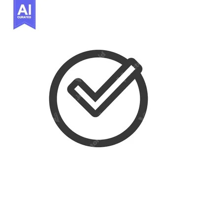 Aset desain premium: Check Mark Inside a Circle Icon