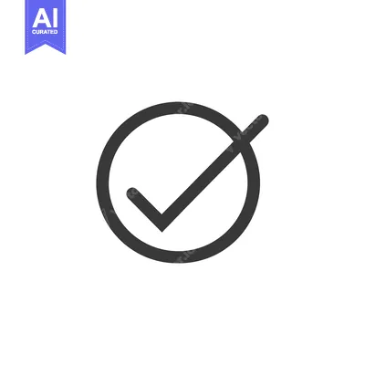 Aset desain premium: Check Mark Inside Circle Icon