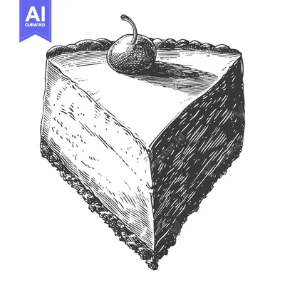 Popular premium asset: A Delicious Slice Of Cherry Cheesecake Dessert
