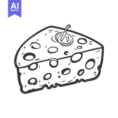 Aset premium populer: A piece of cheese with a decorative onion on top
