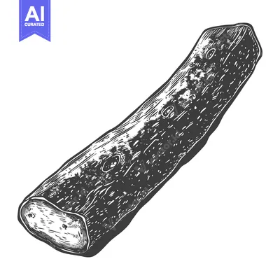 Aset desain premium: A Detailed Illustration Of A Single Piece Of Wood