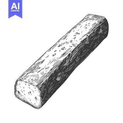 Premium design asset: Hand Drawn Illustration Of A Rectangular Loaf Of Bread