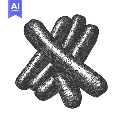 Popular premium asset: A Hand Drawn Illustration Of Several Sausages
