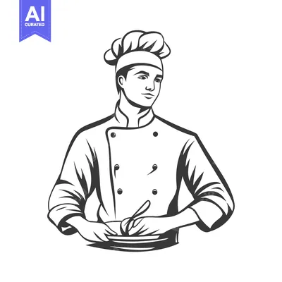 Aset premium populer: A Professional Chef Wearing Uniform Holding Food Service Utensils