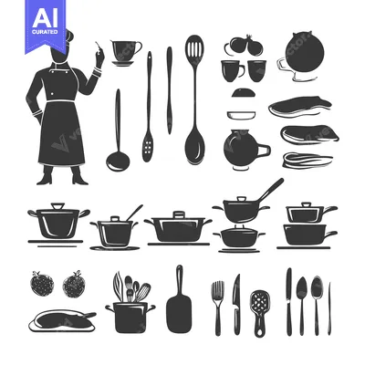 Popular premium asset: Chef with Cooking Utensils, Pots, and Food