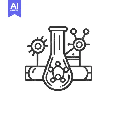 Premium design asset: A schematic representation of scientific research and experimentation
