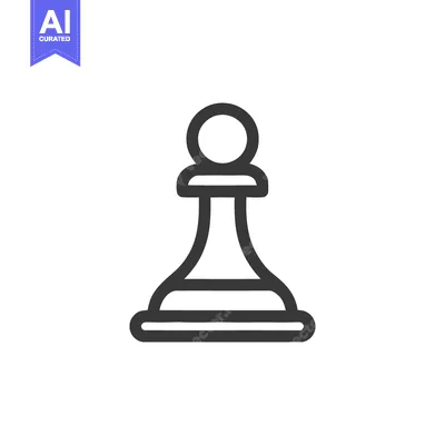 Popular premium asset: Minimalist Pawn Icon: Bold Outline on White Background, Strategic Game