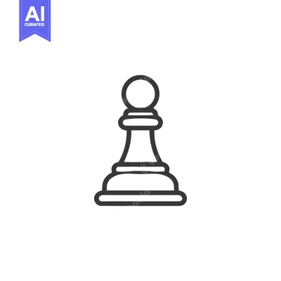 Popular premium asset: Minimalist Pawn: Clean Line Art Chess Piece Illustration on White Back