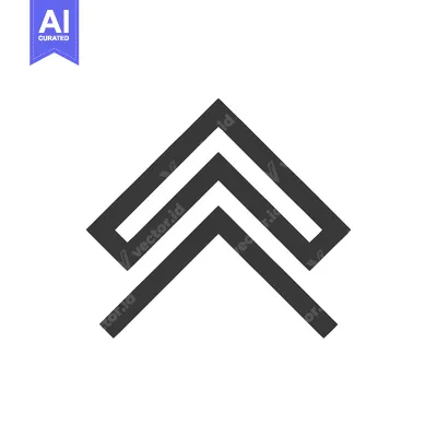 Premium design asset: Minimalist Arrow Icon: Geometric Design with Sharp Angles and Clean Li